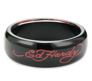 Ed Hardy Christian Audigier Slip on Bangle Original Licensed Bracelet Cuff Black - Picture 1 of 2