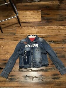 Vintage Pepe Jeans UK73 London Women’s Blue Denim Jacket Cropped Retro Size L