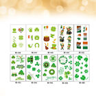  10 Sheets Party Favor St. Patrick Day Sticker Glitter Water Proof