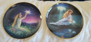 Set of 2 Franklin Mint 8.5" plates Crystal Harmony, Maiden Limited Editions - Picture 1 of 8