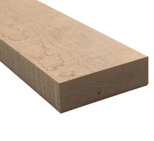 Lockiger Ahorn Gitarrenhals Rohling 30x 2-1/2x 15/16 Gitarrenbauer Tonholz kostenloser US-Versand - Bild 1 von 7