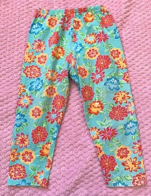 Pantalón elástico 24M Mulberribush floral azul amarillo rosa verde azulado juego de primavera Foto 1 de 4