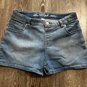 Cat & Jack Blue Denim Pull On Super Stretch Girls Shorts Size Large - Picture 1 of 3