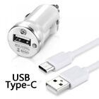 Chargeur Voiture Allume-Cigare Câble Usb Type C Blanc Pour Huawei Y7 2019