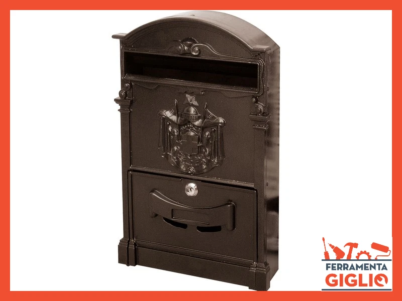 Cassetta Postale da Esterno Artistica per la Posta Vintage Antica Bronzo - Immagine 1 di 3