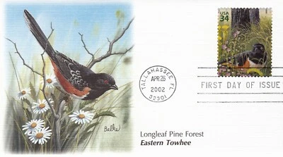 U.S. Fleetwood 3611 a-j - Longleaf Pine Forest - Conjunto completo de 10 FDC's - Imagem 1 de 4
