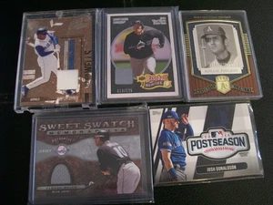 Lot of 5 Baseball Memorabilia Cards - Donaldson/Wells/Rolen Jays & Rollie Finger - Picture 1 of 1