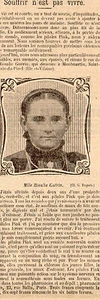 ST GERMAIN-DU-PINEL (35) MLLE ROSALIE GUERIN / PUBLICITE PILLULES PINK 1908 - Foto 1 di 1