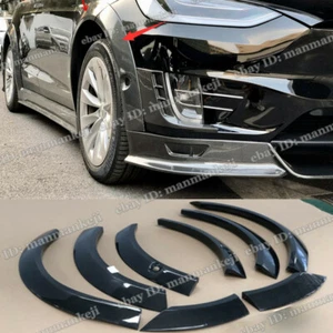 For Tesla Model X 2016-2021 Carbon Fiber B Style Wheel Eyebrow Arch Trim Fender - Bild 1 von 12