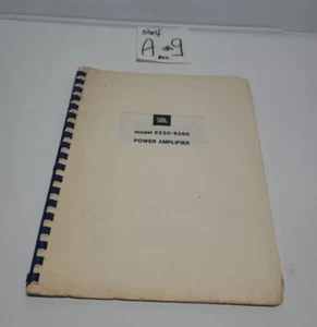 JBL Model 6230/6260 Power Amplifier Manual - Picture 1 of 9