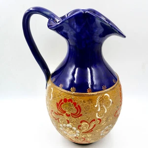 Royal Doulton Lambeth Pitcher 8.5" #8488R Embossed Pottery England C1900 Antique - Picture 1 of 9