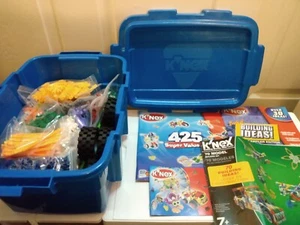 KNEX Blue Super Value Tub & 70 Model Building Set Complete w/Motor & 1137 Pieces - Picture 1 of 17