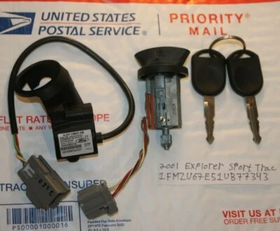 Cilindro de encendido Ford/Lincoln 1L5T-15607-AE + 2 teclas + transceptor antirrobo Pats Foto 1 de 3