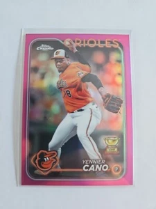 Copa de novato paralela rosa béisbol cromada Topps 2024 Yennier Cano Orioles - Imagen 1 de 2