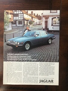 1985 vintage original print ad Jaguar XJ6 Luxury Sports Car - Picture 1 of 1