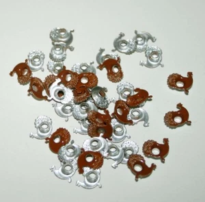 1/8" Brown Turkey Eyelets Thanksgiving Scrap booking Card Making Stamping - Picture 1 of 2