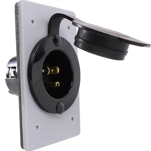 120V, 15A Straight Blade Power Inlet for 1-Gang FS FD Box NEMA 5-15P 5278-CWP - Picture 1 of 10