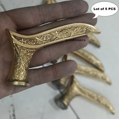 Lot Of 5 P Antique Brass Designer  Vintage Handle for Wooden Walking Stick cane - Image 1 of 4