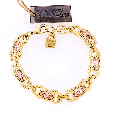 NUEVO 100% Genuino UNO De 50 Marca Oro La Reina Cristal Rosa Pulsera PUL2247RS Foto 1 de 4