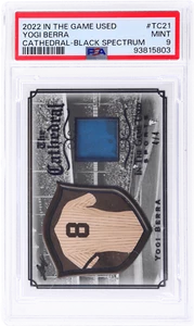 2022 Yogi Berra Cathedral Material Black Spectrum /4 PSA 9 - Picture 1 of 2