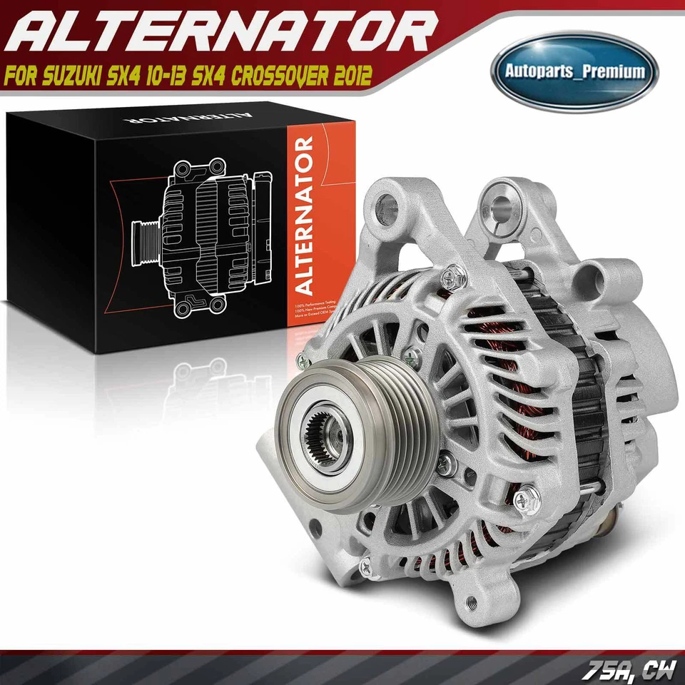 Генератор переменного тока для Suzuki SX4 2010-2013 SX4 кроссовер 2012 12 В 75 А CW автоматический вариатор трансмиссия - Изображение 1 из 4