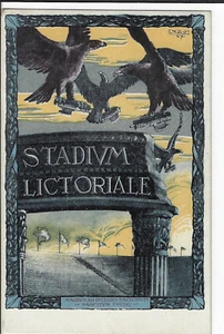 Arte italiano postal militar 1927 exposición Rivnite Littoriale Bolonia RARA - Imagen 1 de 2