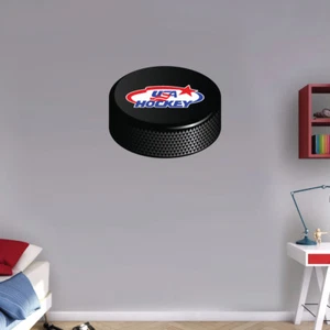 "Pegatina de decoración de pared con bandera de hockey de EE. UU. NHL con logotipo arte de hockey -12"" o 25""" - Imagen 1 de 1