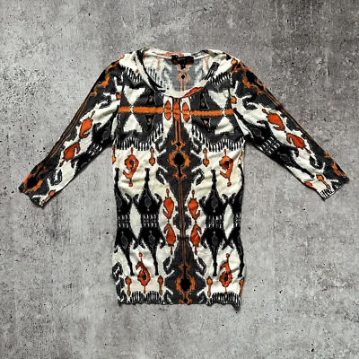 Gucci Black Orange Shell Print Vintage cashmere Dress - Image 1 of 4