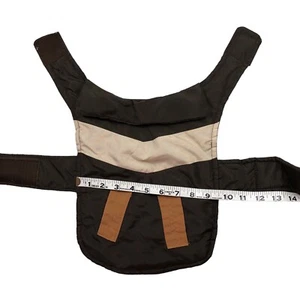 Fleece Lined Dog Coat Nylon-outer shell Hook-loop Close Brown MEDIUM Pre-Owned - Picture 1 of 6
