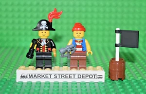 Authentic Lego Pirate Captain w/Gold Hook & 1st Mate Minifigure pi138b 137b 9349 - Picture 1 of 5