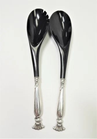 Wallace ROMANCE OF THE SEA Sterling Silver 2 Piece Salad Serving Set Cover