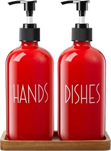 Dish Soap Dispenser For Kitchen 16 Oz Glass Soap Dispenser With Pump Hand Soap D - Picture 1 of 5
