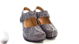 JOHN FLUEVOG PREPARE GUIDE Paisley Platform Mary Jane Heels Shoes 8 - Picture 1 of 5