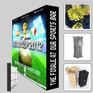 10ft Pop Up Stand Trade Show Display Backdrop Wall Booth with Custom Print - Picture 1 of 8