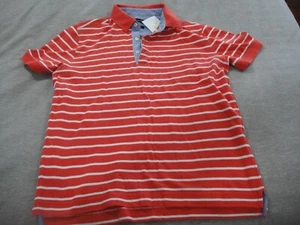 Polo Massimo Dutti Para Hombre Naranja Blanco Raya Color Mediano - Imagen 1 de 5