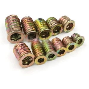 M6 M8 M10 Countersunk head Hex socket Inside & outside Thread Furniture Nuts - Picture 1 of 5