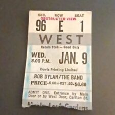 Vintage 9 Jan 1974 Bob Dylan Used Concert Ticket Stub Maple Leaf Gardens Toronto