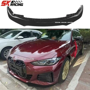 For BMW i4 2022-2023 3PCS Glossy Black Front Bumper Lip Chin Spoiler Splitter - Imagen 1 de 7