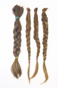 Europäisches Echthaar Schnitthaare/Rohhaare mittelblond mind.100 Gr 35-40cm - Bild 1 von 1