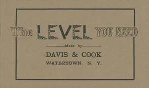 1907 Davis & Cook Watertown NY Zimmermann Maurer Ebene Handelskatalog Händlerbuch - Bild 1 von 8