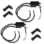 2x Ignition Coil With Spark Plug Caps For Yamaha Radian 600 YX600 1986 1987 1988