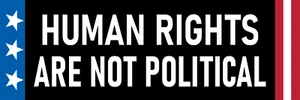 Human Rights Are Not Political Sticker Large 3x9 Progressive Social Justice - Picture 1 of 4