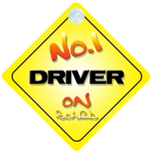 No.1 Driver On Board Car Sign Gift/New Job Present - Picture 1 of 1