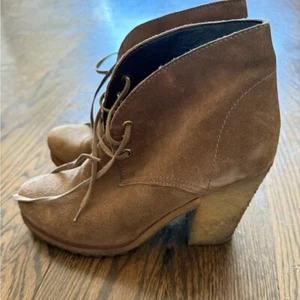 Prada Chestnut Lace-up Bootie Size 37.5 - Picture 1 of 7