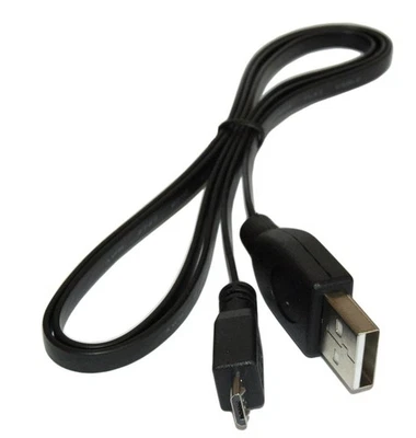 3ft FLAT USB 2.0 Certified Type A Male to Micro-B 5-Pin Cable Nickel Plate - Image 1 of 2