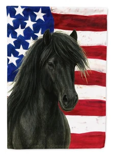 Casa in tela con bandiera americana cavallo islandese nero misura WDK6495CHF - Foto 1 di 4