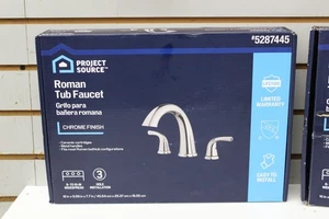 Project Source Roman Tub Faucet Chrome 8-10" Widespread 3 Hole Install 5287445 - Picture 1 of 2