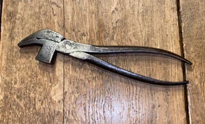 VINTAGE GEORGE BARNSLEY COBBLERS LASTING PLIERS LEATHER WORK SADDLERS OLD TOOLS - Picture 1 of 6
