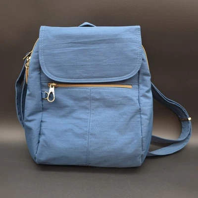 Mochila delgada antirrobo Travelon Signature, bolsa de viaje ligera azul océano Foto 1 de 4