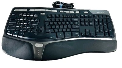 Microsoft Natural Ergonomic Wired Keyboard 4000 v1.0 KU-0462 Home Office - Image 1 of 4